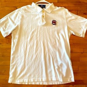 Vineyard Vines White University of South Carolina Gamecocks Polo Shirt